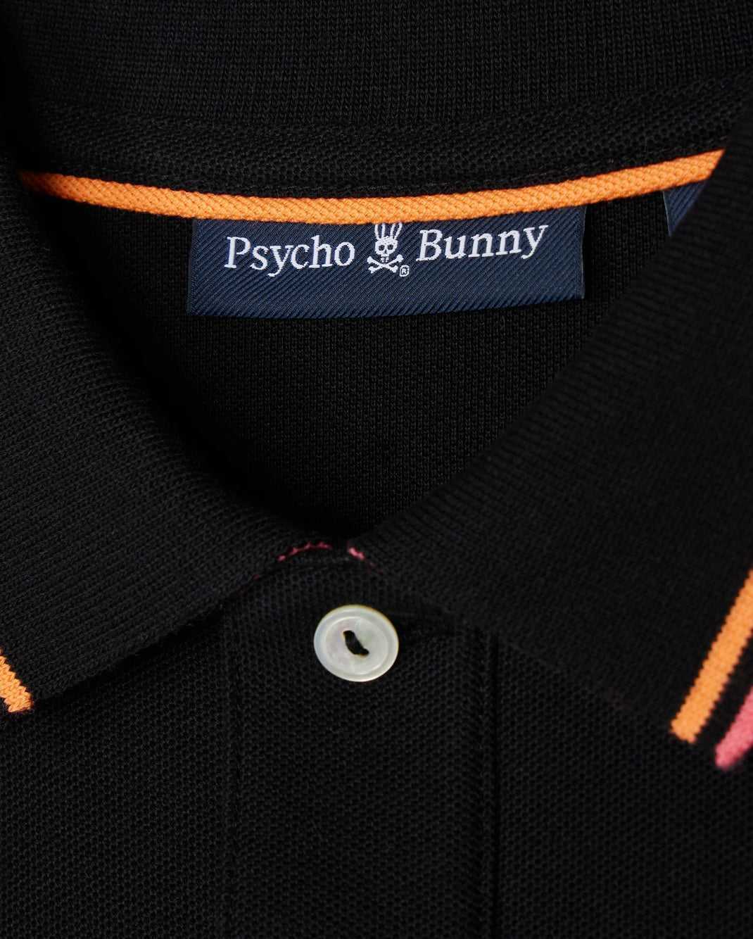 Polos Psycho Bunny Granbury Pique Polo Noir Homme | IFF-82890461